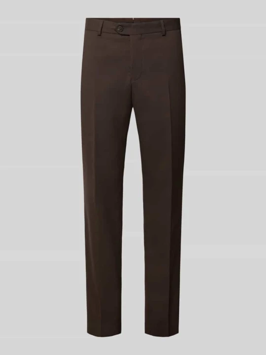 Zdjęcie produktu Spodnie garniturowe o kroju slim fit z dodatkiem wełny Model 'SLIM-NEIL' Selected Homme Ciemnobrązowy
