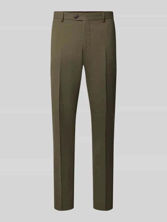 Zdjęcie produktu Spodnie garniturowe o kroju slim fit z dodatkiem wełny Model 'SLIM-NEIL' Selected Oliwkowy