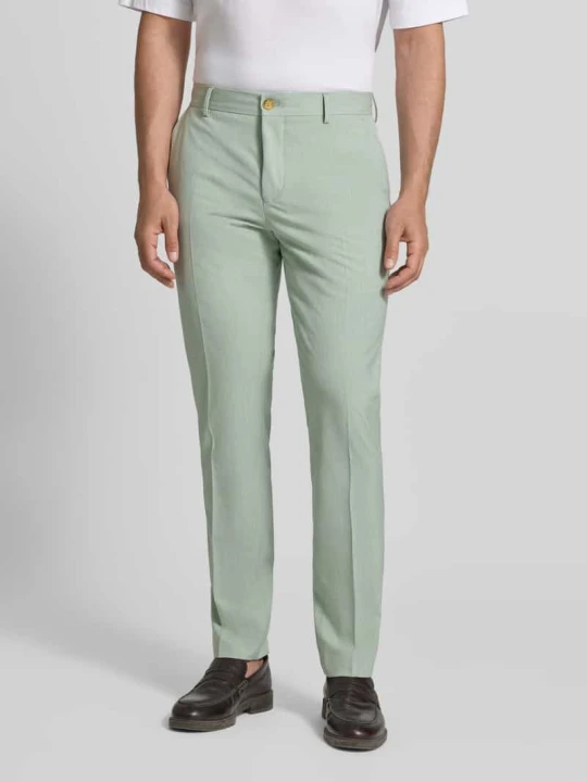 Zdjęcie produktu Spodnie garniturowe o kroju slim fit z dodatkiem wiskozy model 'LIAM' Selected Jasnozielony