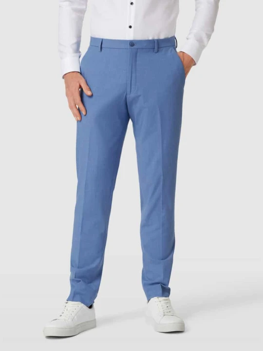 Zdjęcie produktu Spodnie garniturowe o kroju slim fit z francuskimi wpuszczanymi kieszeniami MCNEAL Niebieski