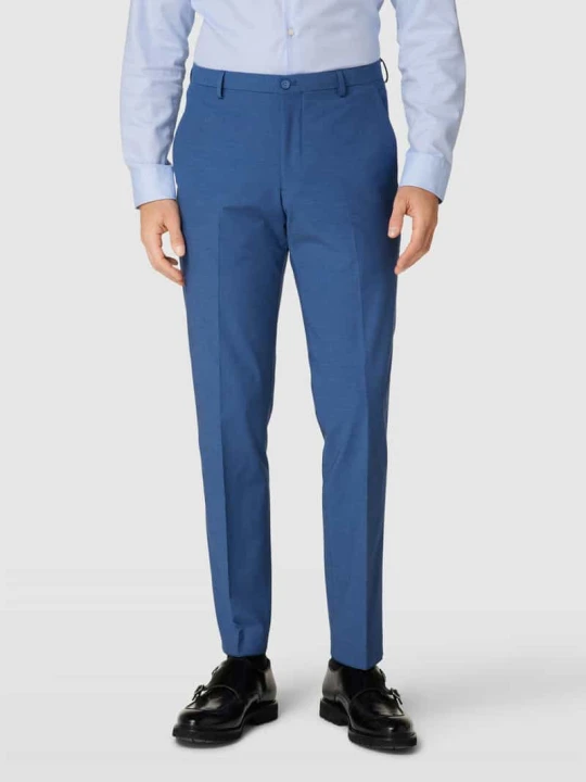 Zdjęcie produktu Spodnie garniturowe o kroju slim fit z kantami MCNEAL Jeansowy niebieski