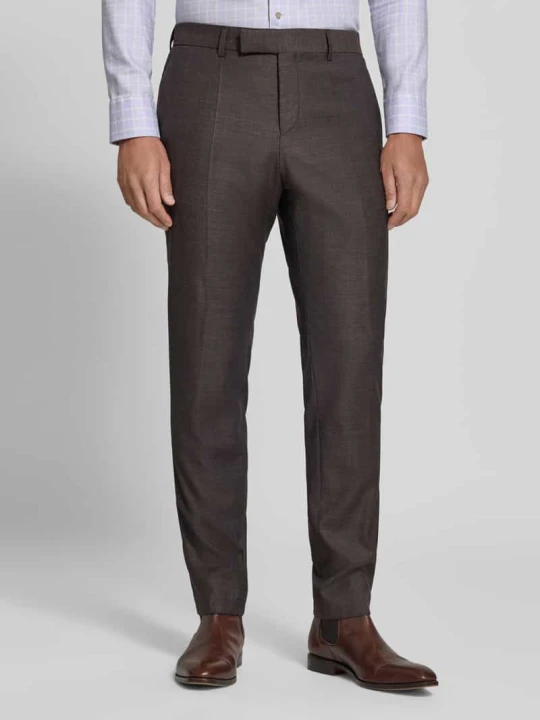 Zdjęcie produktu Spodnie garniturowe o kroju slim fit z mieszanka żywej wełny model 'H-Genius-MM-264' Boss