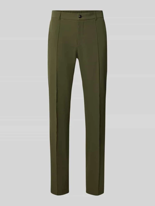 Zdjęcie produktu Spodnie garniturowe o kroju slim fit z tkaniny performance-stretch model 'P-Genius-CW-WG-263F' Boss Oliwkowy