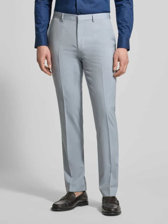 Zdjęcie produktu Spodnie garniturowe o kroju super slim fit z mieszanki żywej wełny model 'HESTEN' Hugo Jasnoniebieski
