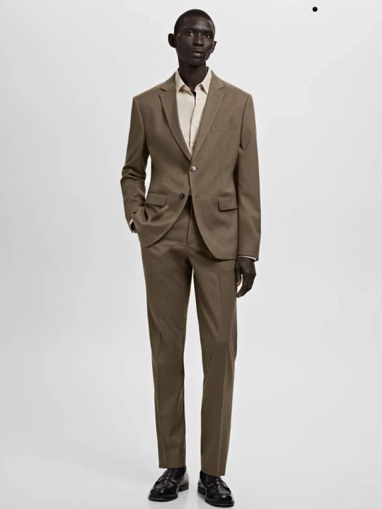 Zdjęcie produktu Spodnie garniturowe París super slim fit brązowy - Mężczyzna - - MANGO MAN
