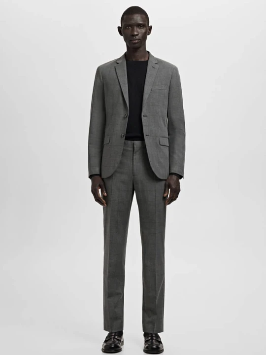 Zdjęcie produktu Spodnie garniturowe París super slim fit średni szary - Mężczyzna - MANGO MAN
