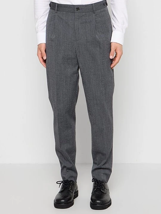 Zdjęcie produktu Spodnie garniturowe Tommy Hilfiger ciemnoszary