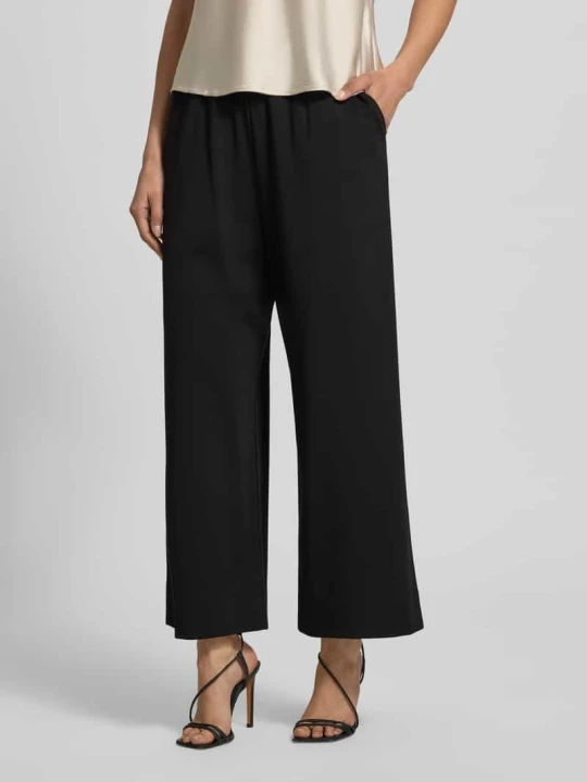 Zdjęcie produktu Spodnie garniturowe w kroju regular fit z elastycznym pasem model 'MODICO' Weekend Max Mara Czarny