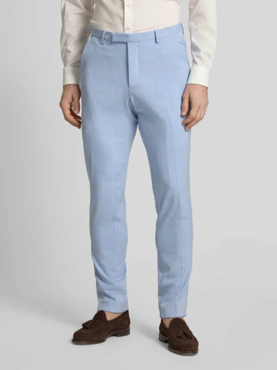 Zdjęcie produktu Spodnie garniturowe w kroju slim fit ze strukturalnym wzorem MCNEAL Jasnoniebieski