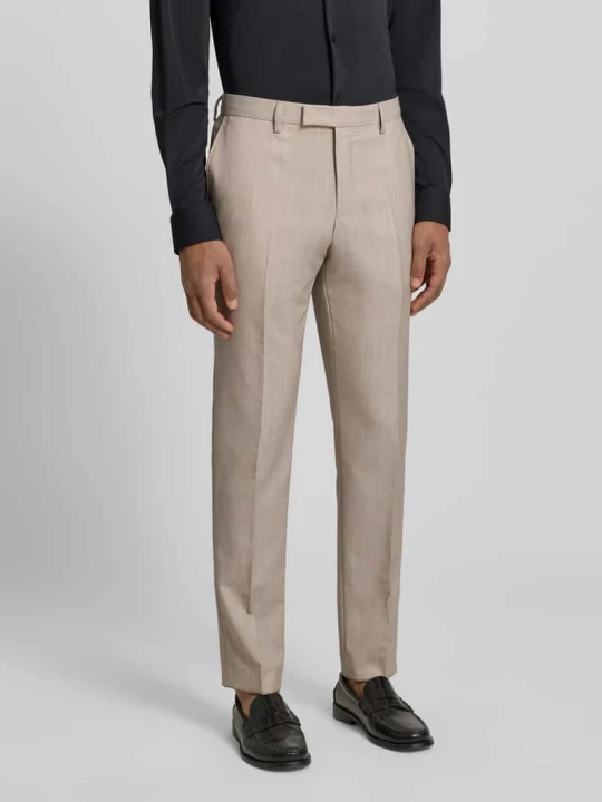 Zdjęcie produktu Spodnie garniturowe z mieszanki wełny owczej model 'Ryan' Pierre Cardin Beżowy