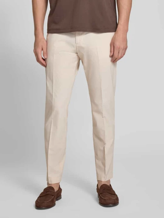Zdjęcie produktu Spodnie garniturowe o kroju slim fit z wpuszczanymi kieszeniami model 'BEPPE' CINQUE Écru