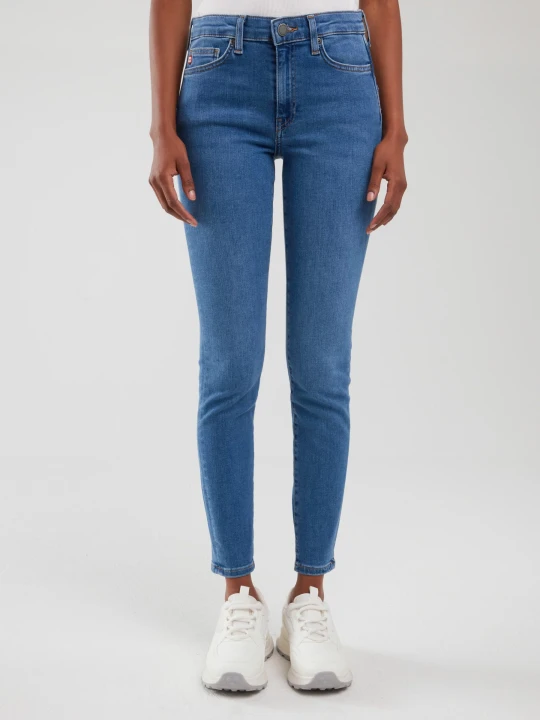 Zdjęcie produktu jeansy damskie push up z wysokim stanem niebieskie melinda high waist 340 Big Star