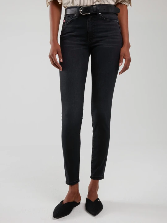 Zdjęcie produktu jeansy damskie push up z wysokim stanem szare melinda high waist 895 Big Star