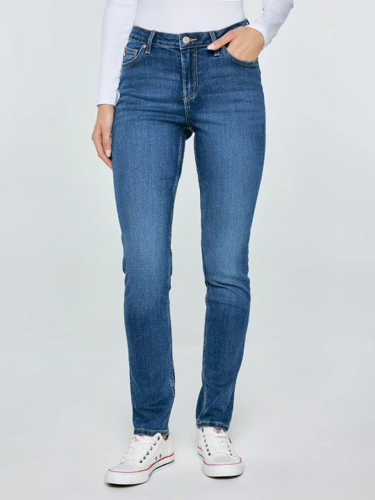 Zdjęcie produktu jeansy damskie z wysokim stanem niebieskie katrina high waist 470 Big Star