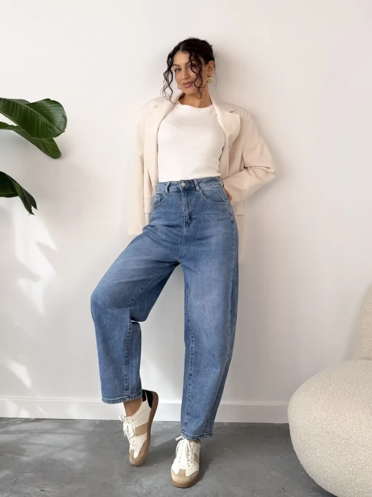 Zdjęcie produktu Spodnie Jeansowe Baloon ClothStore niebieski