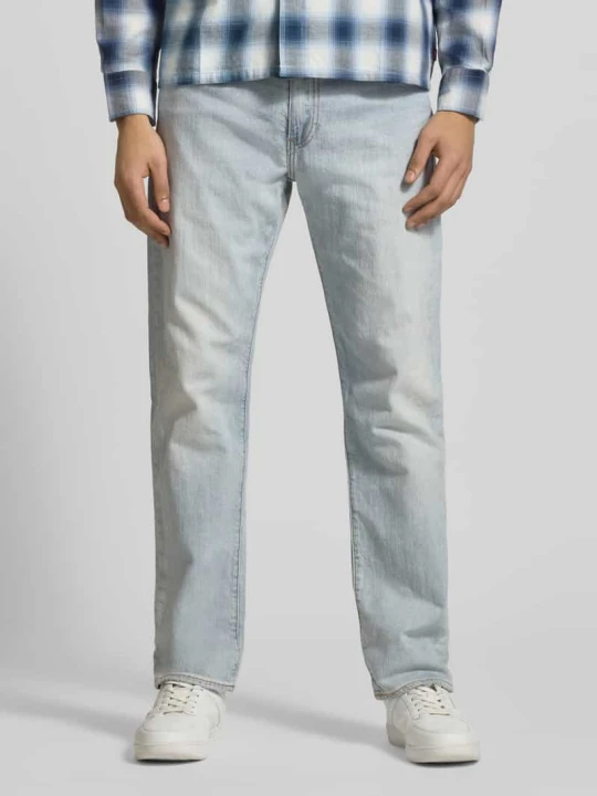 Zdjęcie produktu Jeansy o kroju tapered fit z mieszanki bawełny i lnu model '502®' Levi's Jasnoniebieski
