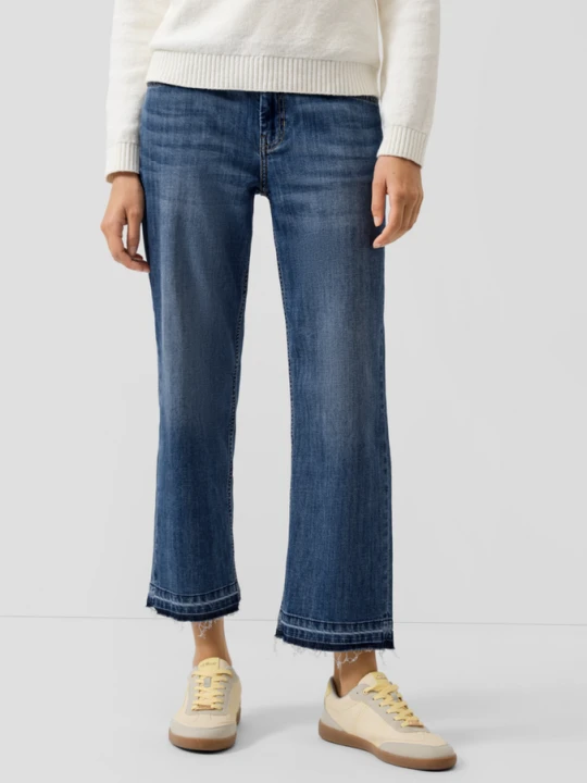Zdjęcie produktu Skrócony dżinsy Karolin: Regular Fit / Mid Rise / Straight Leg / otwarty dół s.Oliver niebieski