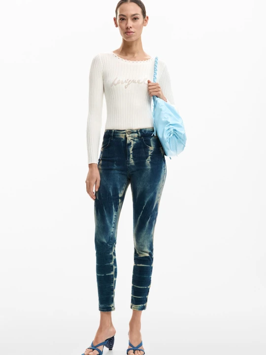 Zdjęcie produktu Jeansy tie dye Desigual niebieski