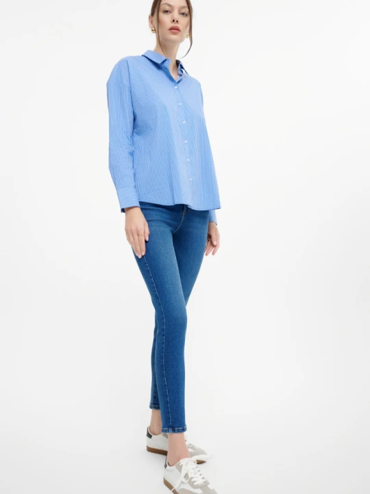 Zdjęcie produktu Spodnie jeansowe typu slim niebieskie Greenpoint