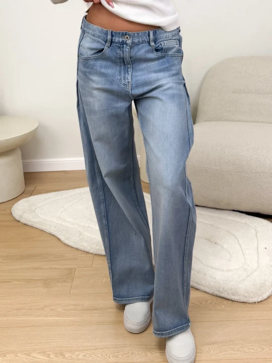 Zdjęcie produktu Spodnie Jeansowe Wide Fade ClothStore niebieski