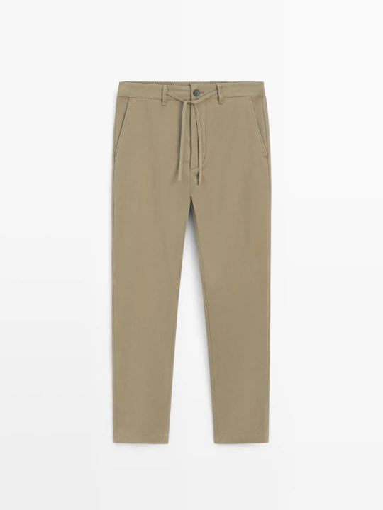 Zdjęcie produktu Spodnie Jogger - Brązowy - Massimo Dutti - Male