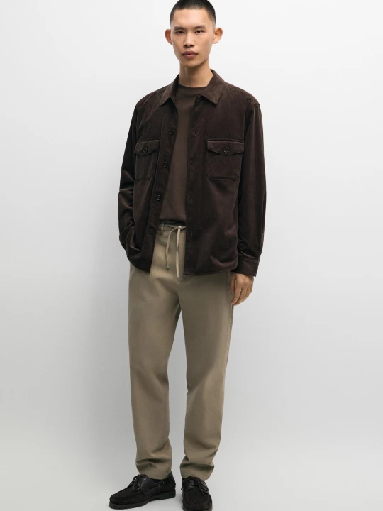 Zdjęcie produktu Spodnie Jogger - Brązowy - Massimo Dutti - Male