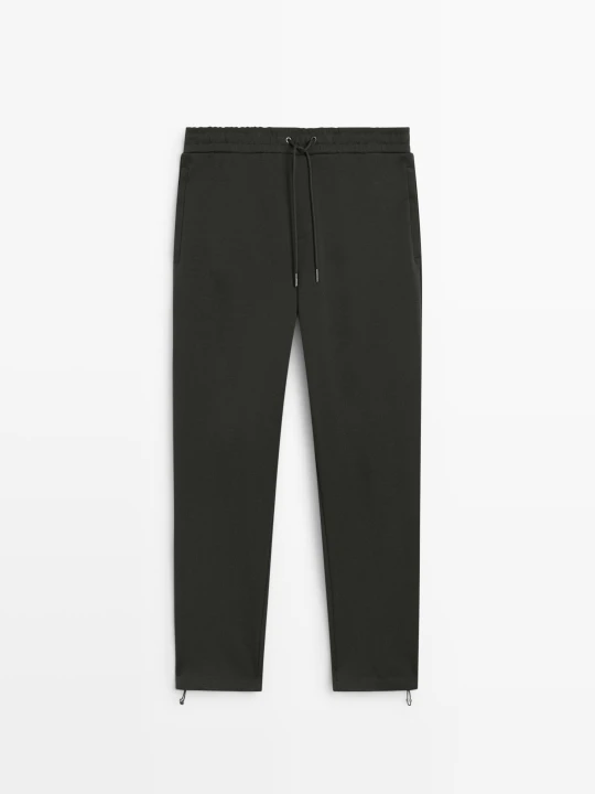 Zdjęcie produktu Spodnie Jogger – Total Look - Zielony - Massimo Dutti - Male