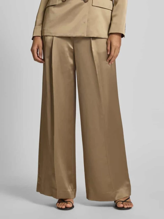 Zdjęcie produktu Spodnie koktajlowe z plisami model ‘Kirahn’ Lauren Ralph Lauren Średniobrązowy