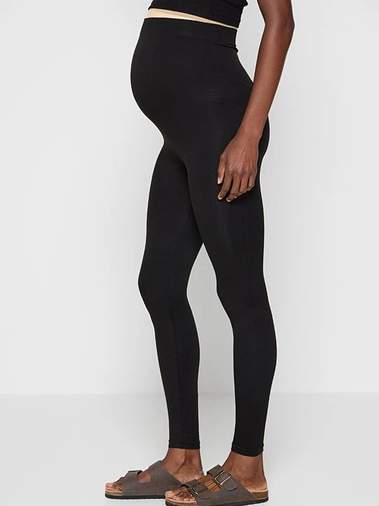 Zdjęcie produktu Spodnie legginsy Mamalicious ciemnobrązowy