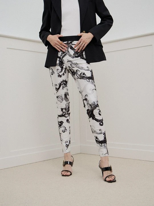 Zdjęcie produktu Spodnie legginsy Versace Jeans Couture biały