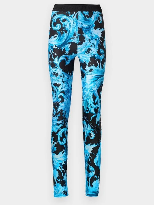 Zdjęcie produktu Spodnie legginsy Versace Jeans Couture niebieski