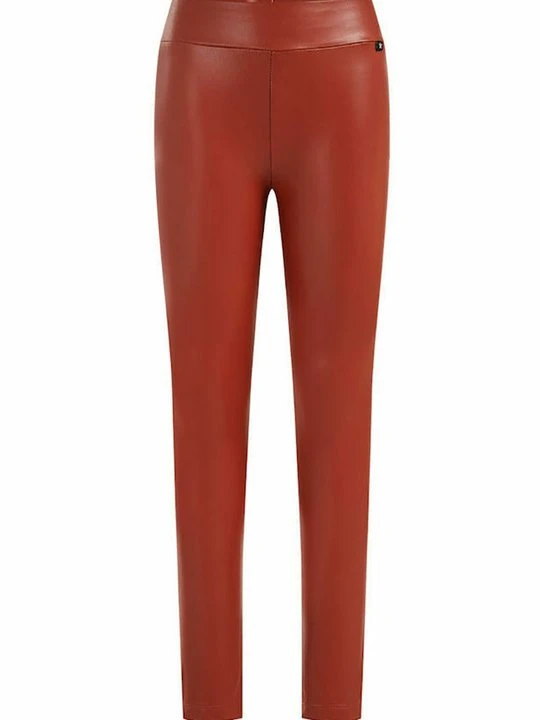 Zdjęcie produktu Spodnie legginsy WE Fashion ciemnobrązowy melanż