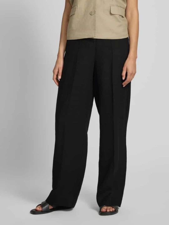 Zdjęcie produktu Spodnie lniane o kroju tailored fit z mieszanki lnu i lyocellu Tommy Hilfiger czarny