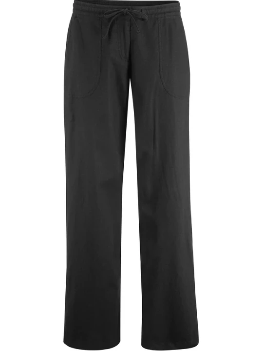 Zdjęcie produktu Szerokie spodnie z mieszanki lnu i bawełny BonPrix czarny