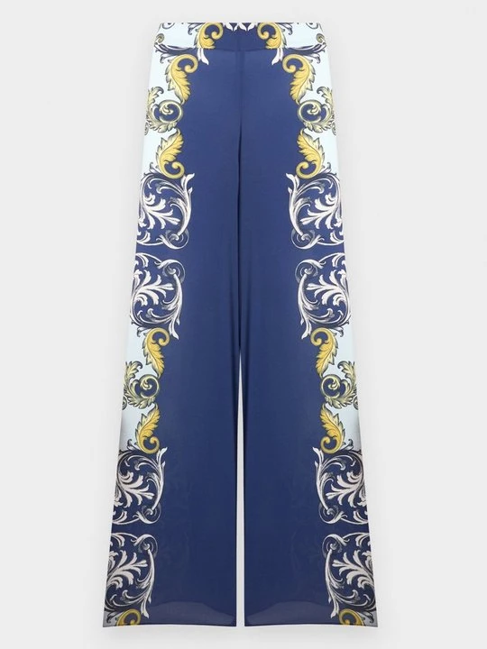 Zdjęcie produktu Spodnie materiałowe Alice + Olivia granatowy