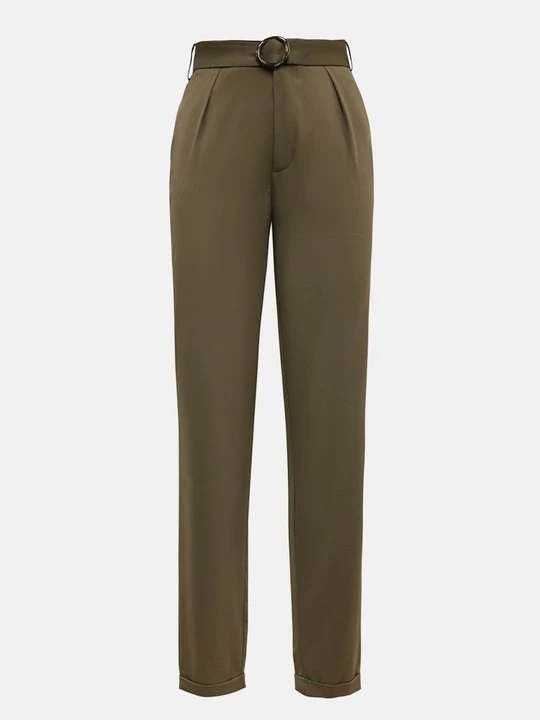 Zdjęcie produktu Spodnie materiałowe Anna Field By Zalando ciemnozielony