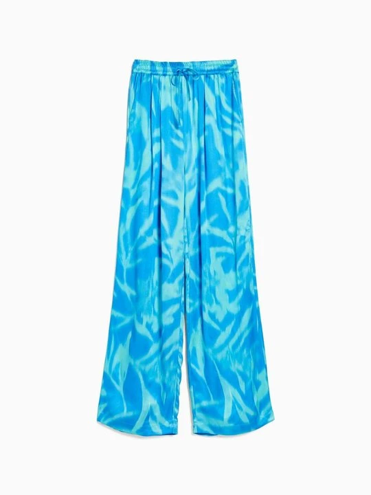 Zdjęcie produktu Spodnie materiałowe Bershka niebieski