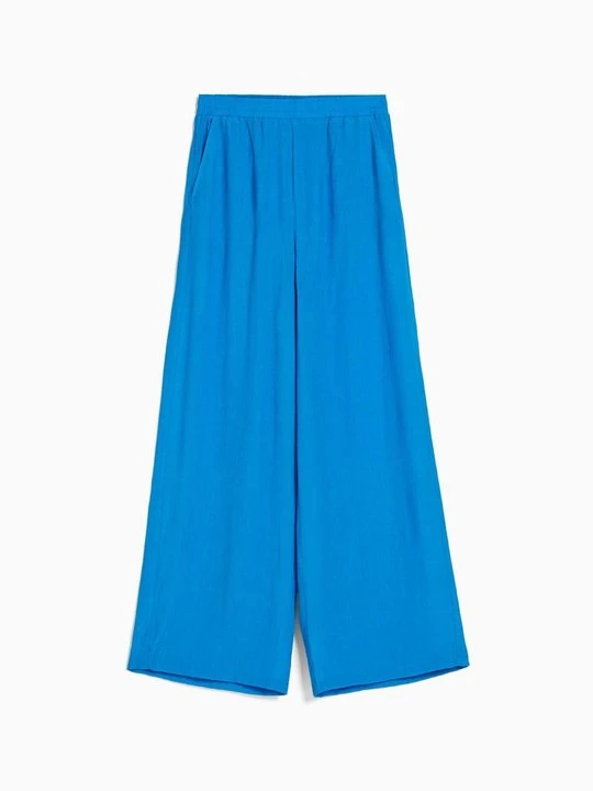 Zdjęcie produktu Spodnie materiałowe Bershka granatowy