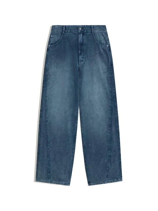 Zdjęcie produktu Spodnie materiałowe Bershka granatowy