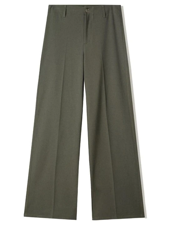 Zdjęcie produktu Spodnie materiałowe Bershka khaki