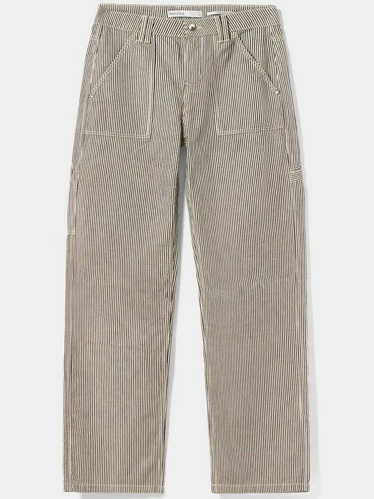 Zdjęcie produktu Spodnie materiałowe Bershka beżowy