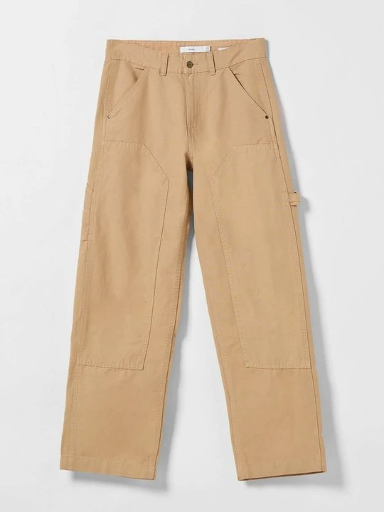 Zdjęcie produktu Spodnie materiałowe Bershka wielbłądzi
