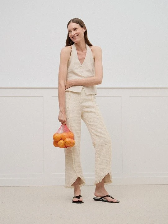 Zdjęcie produktu Spodnie materiałowe By Malene Birger biały