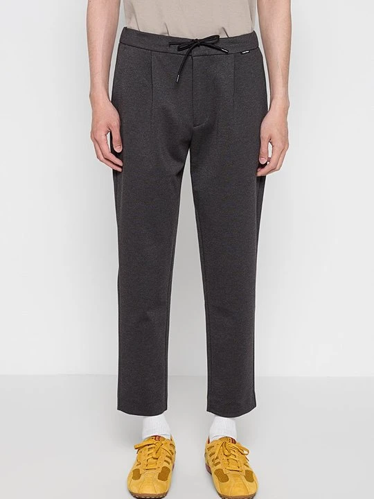 Zdjęcie produktu Spodnie materiałowe Calvin Klein ciemnoszary melanż