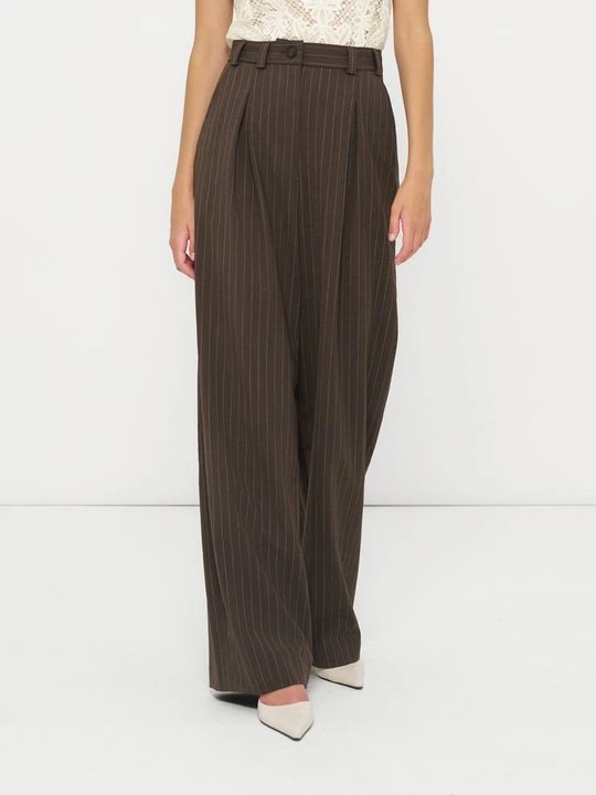 Zdjęcie produktu Spodnie materiałowe CLAUDIE PIERLOT brązowy