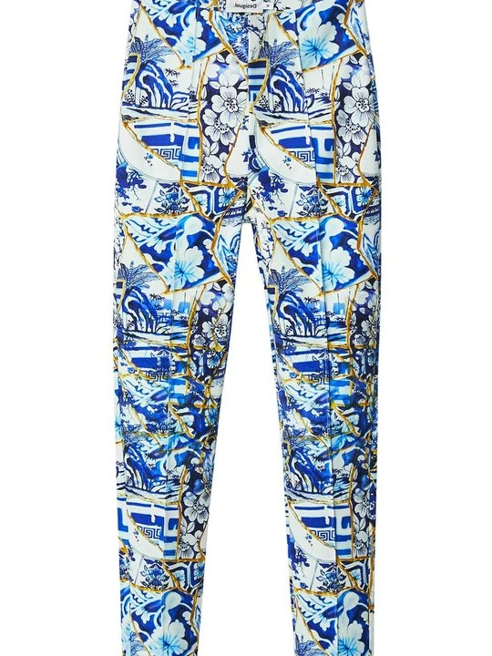 Zdjęcie produktu Spodnie materiałowe Desigual niebieski