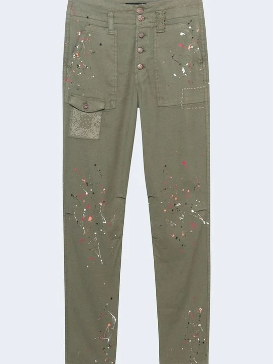 Zdjęcie produktu Spodnie materiałowe Desigual oliwkowy