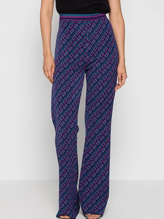 Zdjęcie produktu Spodnie materiałowe Diane Von Furstenberg niebieski