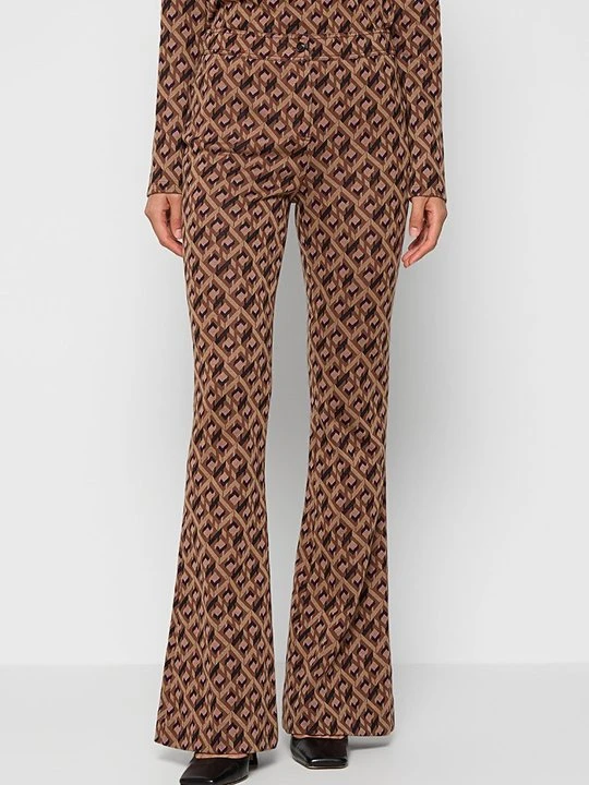 Zdjęcie produktu Spodnie materiałowe Diane Von Furstenberg brązowy