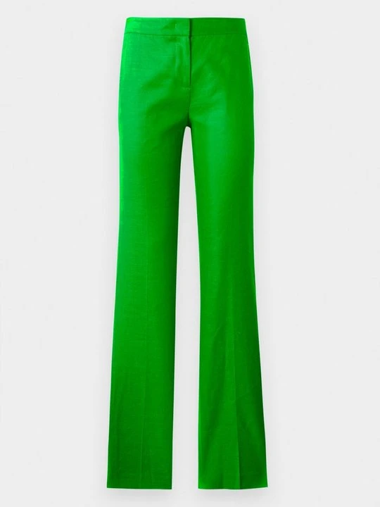 Zdjęcie produktu Spodnie materiałowe Diane Von Furstenberg ciemnozielony